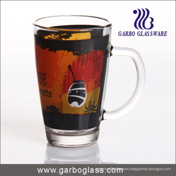 12oz Decal Glass Cup with Handle (GB094212-QT-104)